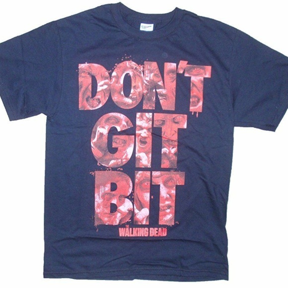 The Walking Dead Don't Get Bit Graphic T-Shirt NEW - Picture 1 of 1
